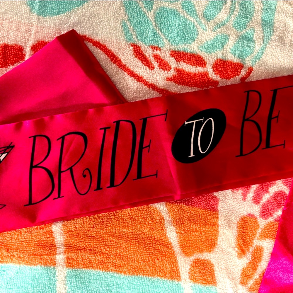 Hot Pink "Bride to Be" Satin Sash